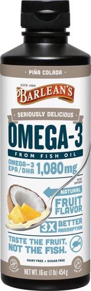 BARLEANS ESSENTIAL OILS: Omega Swirl Pina Colada 16 fl oz