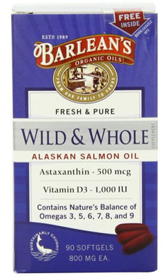 BARLEANS ESSENTIAL OILS: Wild And Whole Alaskan Salmon Oil 90 ct