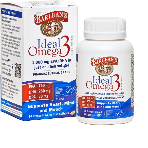 BARLEANS ESSENTIAL OILS: Ideal Omega-3 30 Softgels