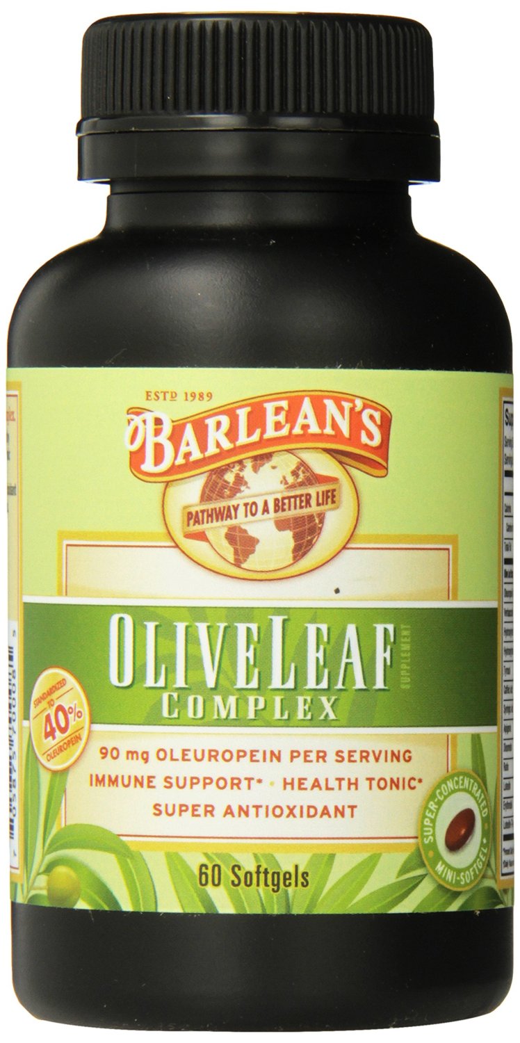 BARLEANS ESSENTIAL OILS: Olive Leaf Complex 60 Softgels