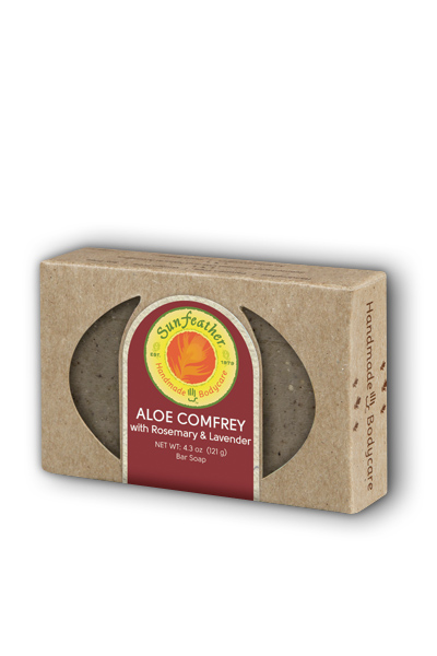 SunFeather Artisanal Soap Bars: Aloe and Comfrey Soap Bar 4.3 oz