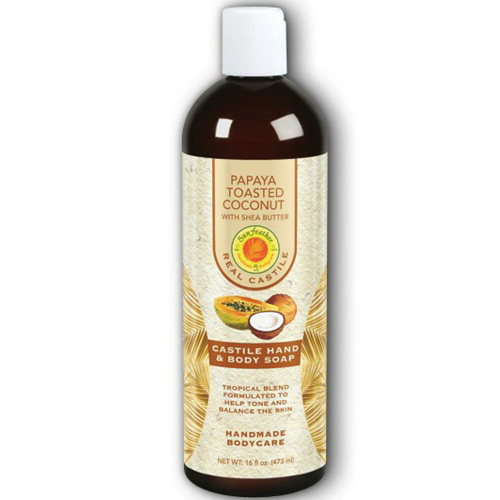 SunFeather: Papaya Toasted Coconut Liquid Soap 16 oz