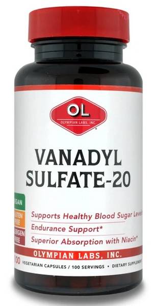 OLYMPIAN LABS: Vanadyl Sulfate With Niacin 20mg 100 caps