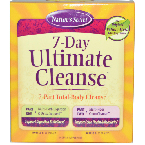 NATURE'S SECRET: 7-Day Ultimate Cleanse 2-Part Total Body ( Digestion & Detox Support Plus Colon Cleanse) 1 kit