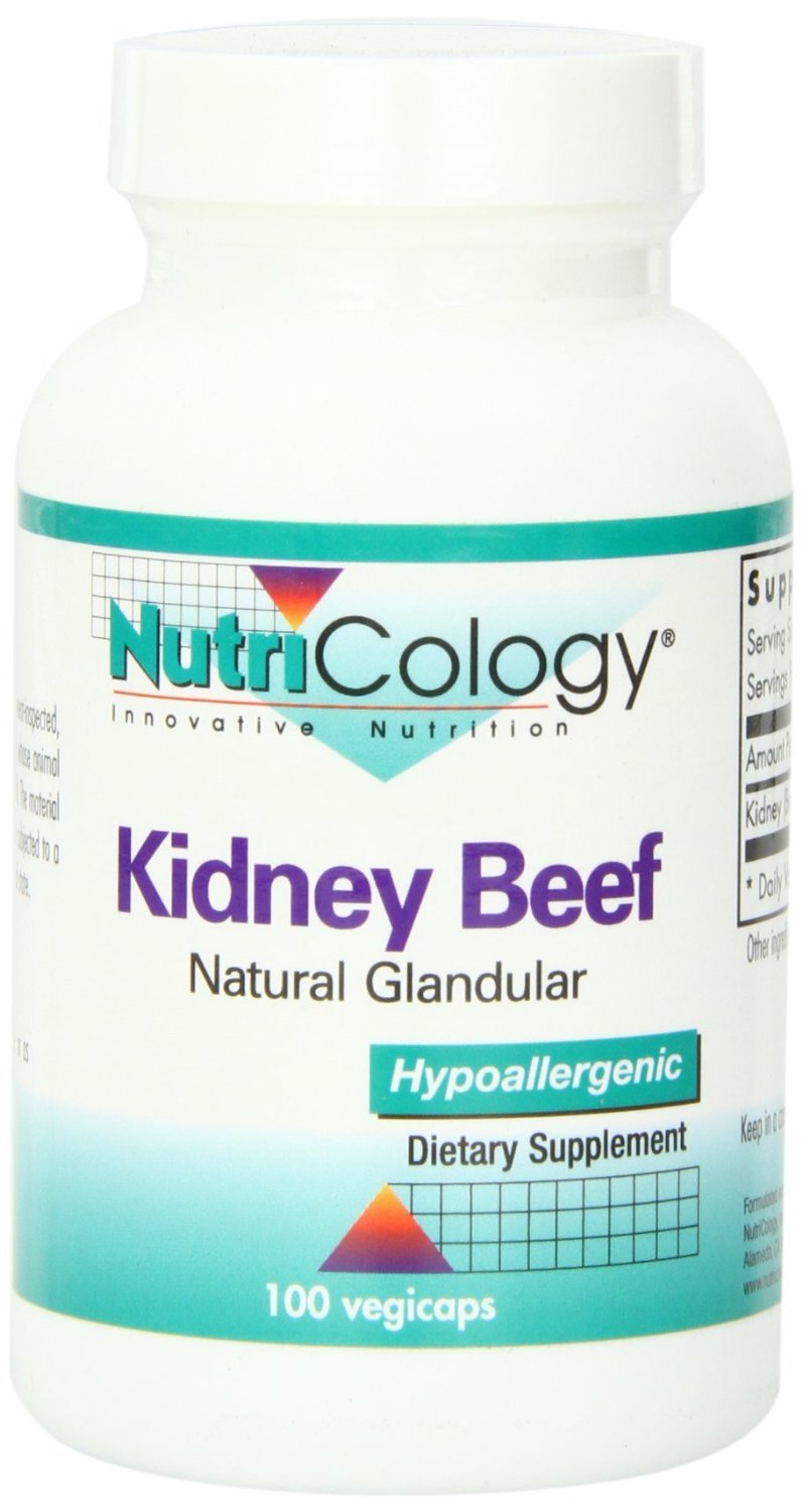 NUTRICOLOGY/ALLERGY RESEARCH GROUP: KIDNEY BEEF NATURAL GLANDULAR 100 VegiCaps