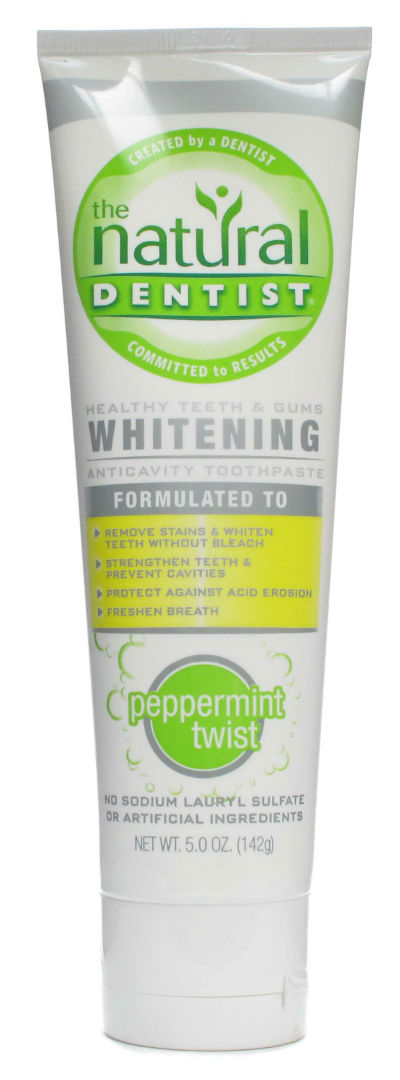 NATURAL DENTIST: Healthy Teeth and Gums Whitening Anticavity Toothpaste Peppermint Twist 5 oz