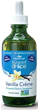 SWEETLEAF STEVIA: Sweet Drops Vanilla Crème Stevia Sweetener 4 OUNCE