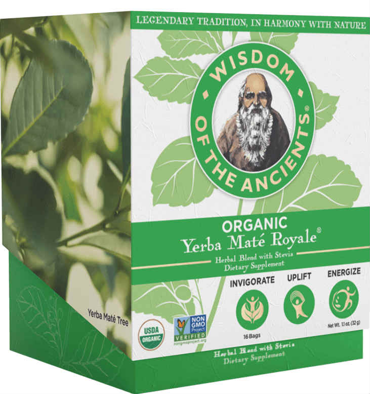 WISDOM OF THE ANCIENTS HERBAL TEAS: Organic Yerba Mate Royale® Tea Bags 16 bag