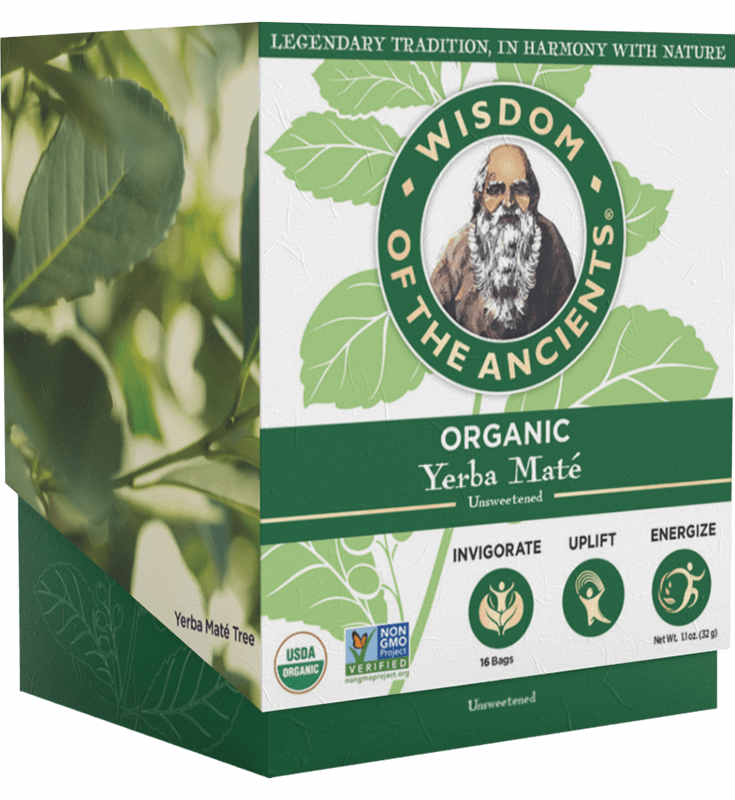 WISDOM OF THE ANCIENTS HERBAL TEAS: Organic Yerba Mate Tea Bags 16 bag