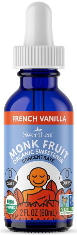 SWEETLEAF STEVIA: SweetLeaf Organic Monk Fruit Sweetener Concentrate French Vanilla 2 OUNCE