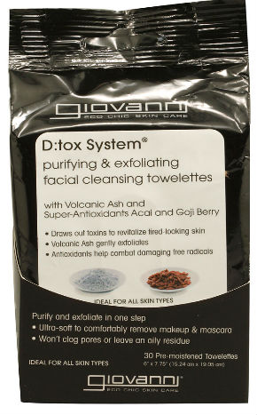 GIOVANNI COSMETICS: D-tox System Facial Cleansing Towelettes Purifying And Exfoliating 30 cts