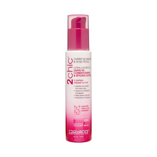 GIOVANNI COSMETICS: 2chic Ultra Luxurious Leave In & Styling Elixir Cherry Blossom & Rose Petals 4 oz