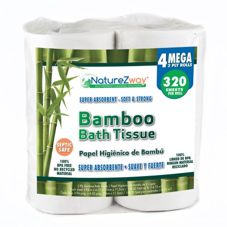 NATUREZWAY: Bamboo Bath Tissue 320 sheet rolls 4 PK