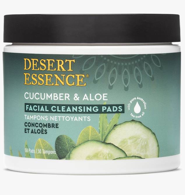 DESERT ESSENCE: Cucumber & Aloe Cleansing Pads 50 PAD