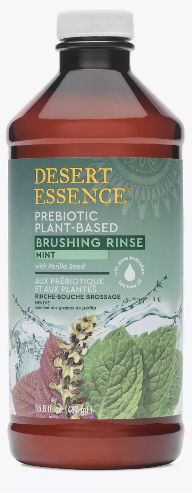 DESERT ESSENCE: Mint Prebiotic Plant Based Brushing Rinse 15.8 ounce