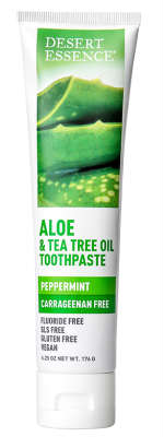 DESERT ESSENCE: Aloe & Tea Tree Oil Carrageenan Free Toothpaste 6.25 oz