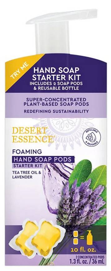 DESERT ESSENCE: Foaming Hand Wash Starter Kit Lavender 1.3 OUNCE