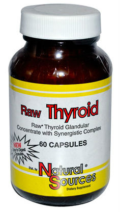Raw Thyroid 60 capsule from NATURAL SOURCES