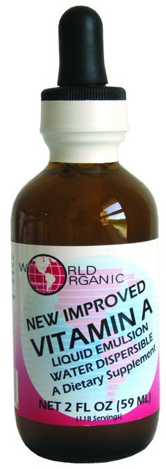 WORLD ORGANICS: Vitamin A Emulsion Liquid 2 ounce