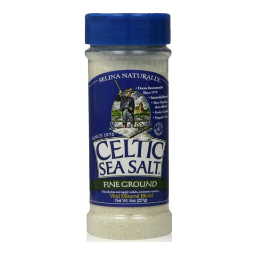 CELTIC SEA SALT: Fine Ground Sea Salt Shaker 8 oz