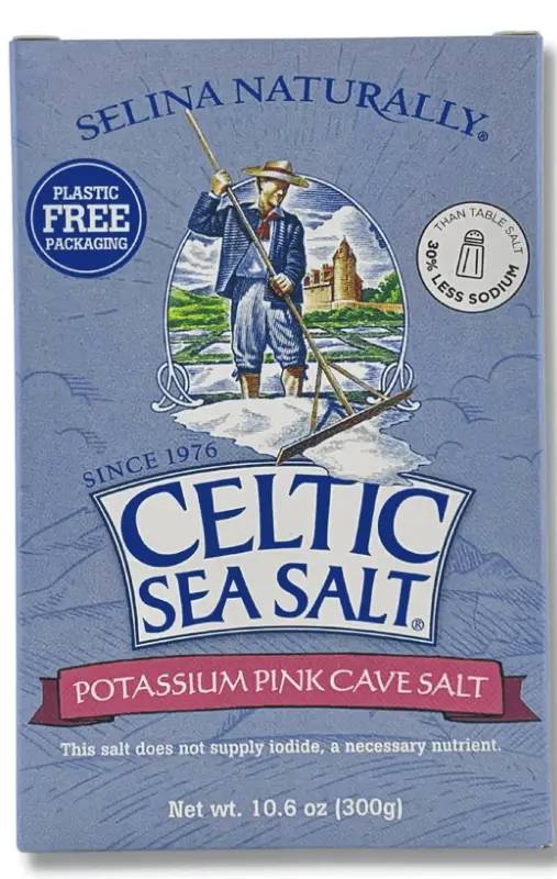 CELTIC SEA SALT: Fossil River Potassium Pink Cave Salt 10.6 OUNCE