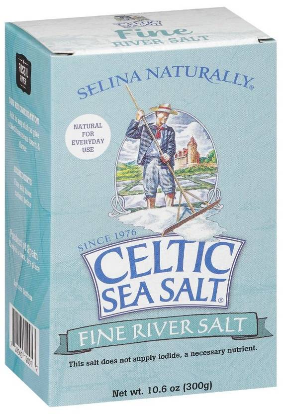 CELTIC SEA SALT: Fossil River Fine Salt 10.6 OUNCE