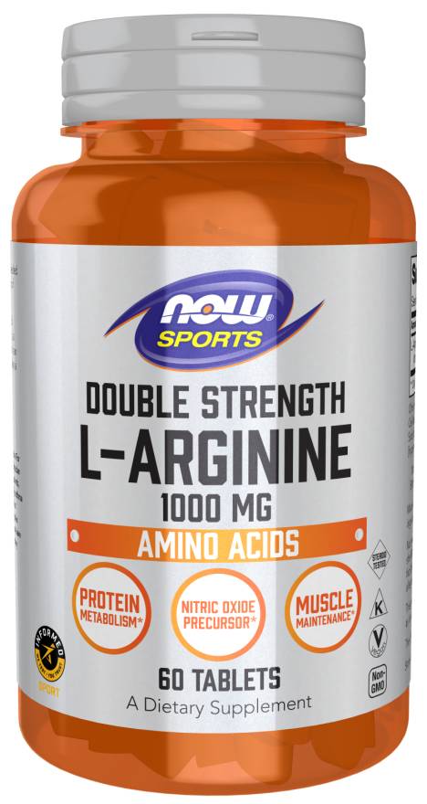 NOW: L-Arginine 1000mg Double Strength 60 Tabs