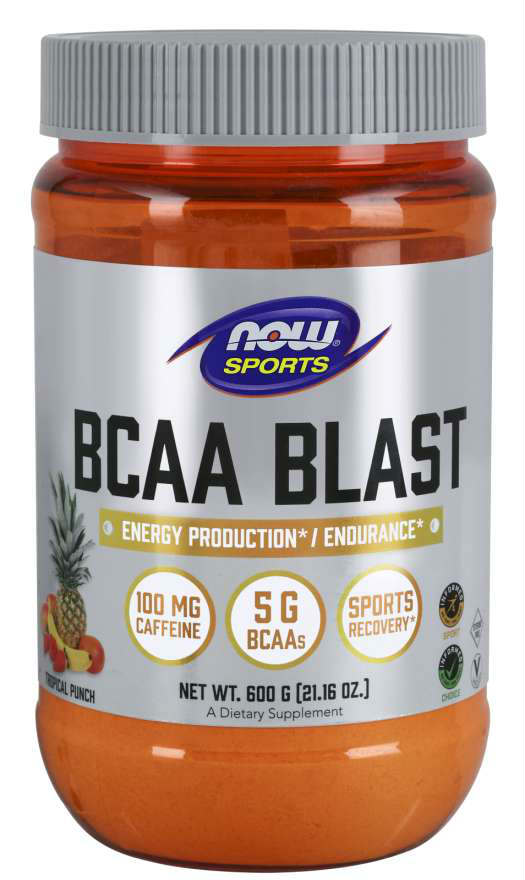 NOW: BCAA Blast Powder Tropical Punch Flavor 600 Grams