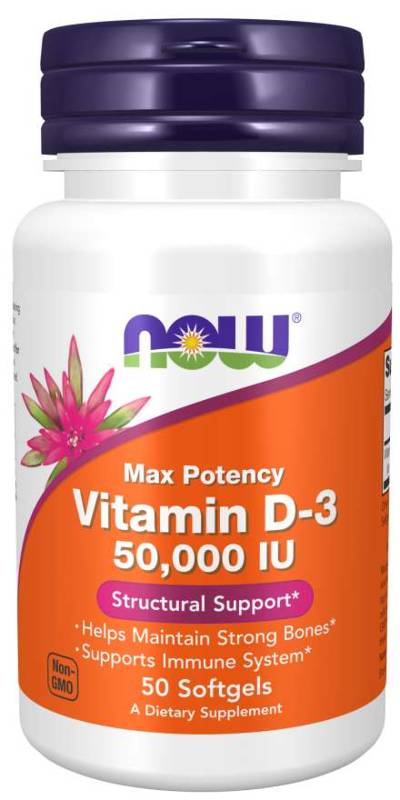 Vitamin D-3 50,000 IU, 50 Softgels