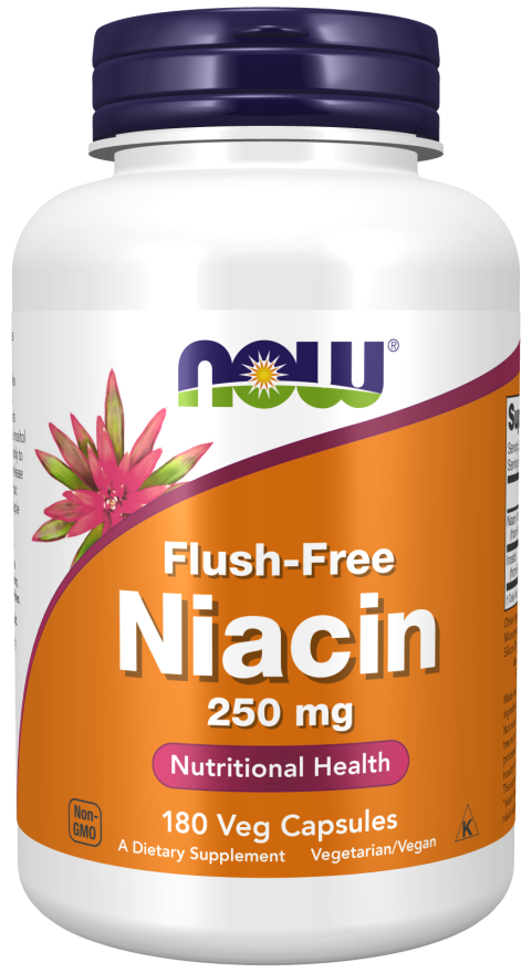 NOW: Niacin Flush-Free 250mg 180 Veg Capsules