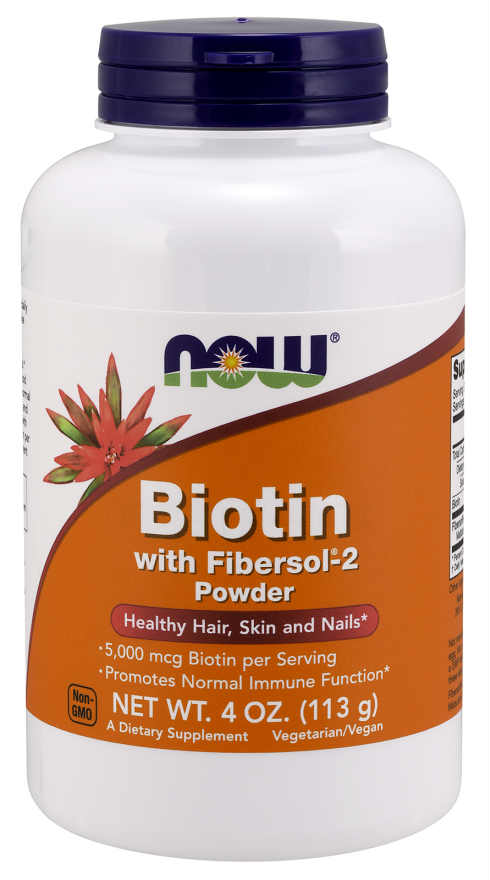 NOW: Biotin With Fibersol-2 Powder 4oz