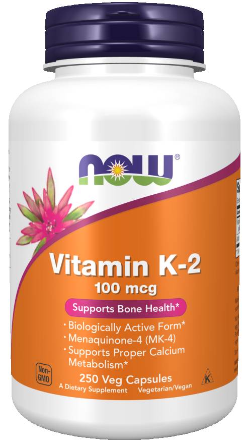NOW: Vitamin K-2 100mcg 250 Veg Caps