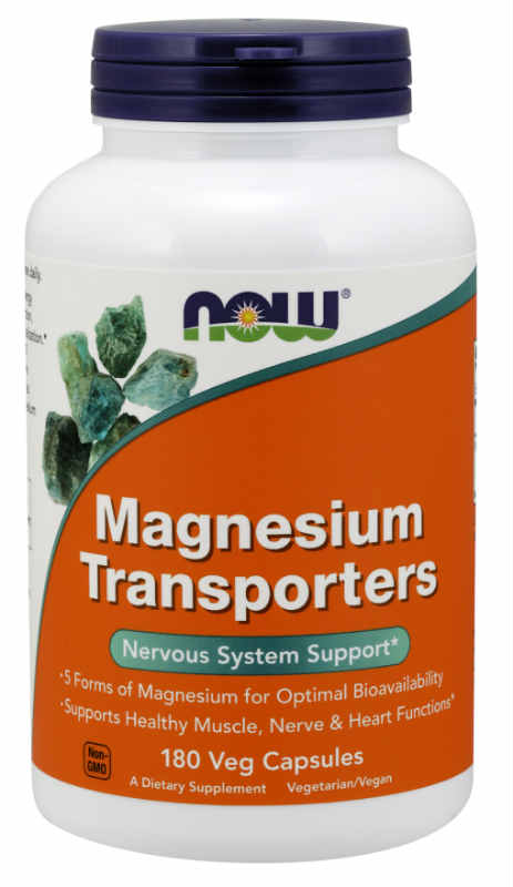 NOW: Magnesium Transporters 180 Veg Caps