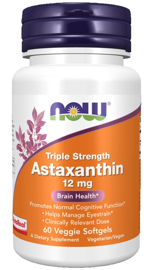 NOW: Astaxanthin 12mg Triple Strength 60 Veg gels