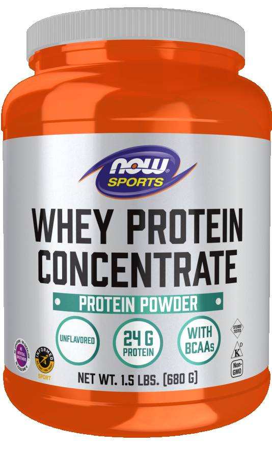 NOW: Whey Protein Concentrate Unflavored 1.5 LB