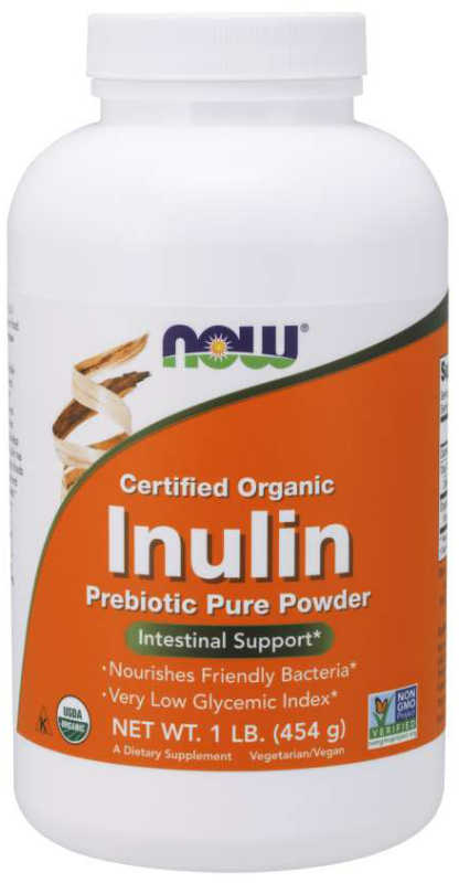 NOW: Inulin Prebiotic Pure Powder Organic 1 LB
