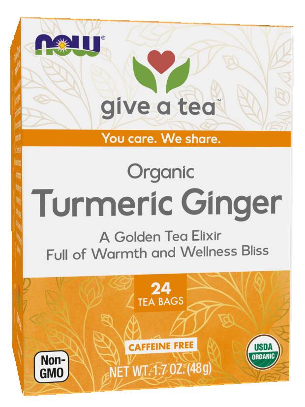 NOW: Turmeric Ginger Tea Organic 24/Box