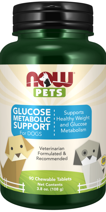 NOW: Glucose Metabolic Support For Dogs 90 Chewable Tablets