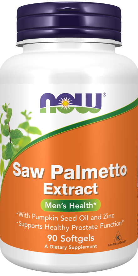 NOW: Saw Palmetto Extract / Zinc / Pumpkin Seed Oil Blend 90 SGELS