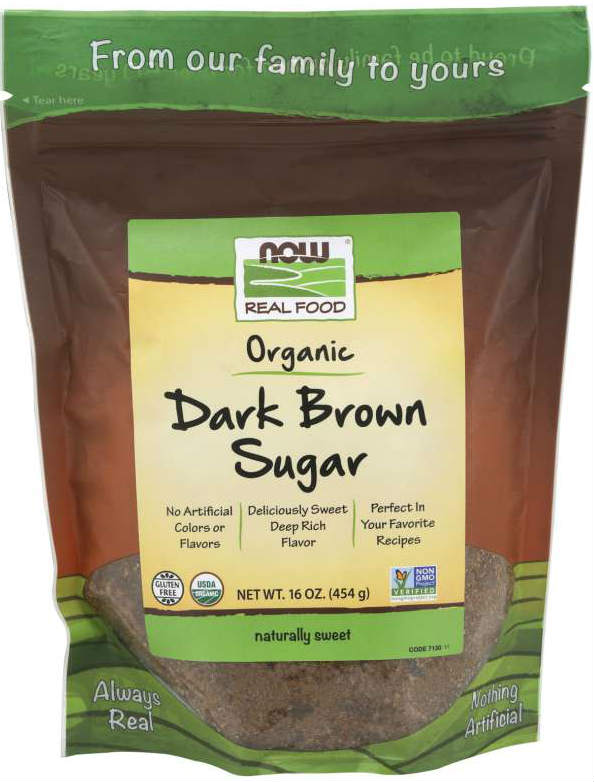 NOW: Organic Dark Brown Sugar 1LB