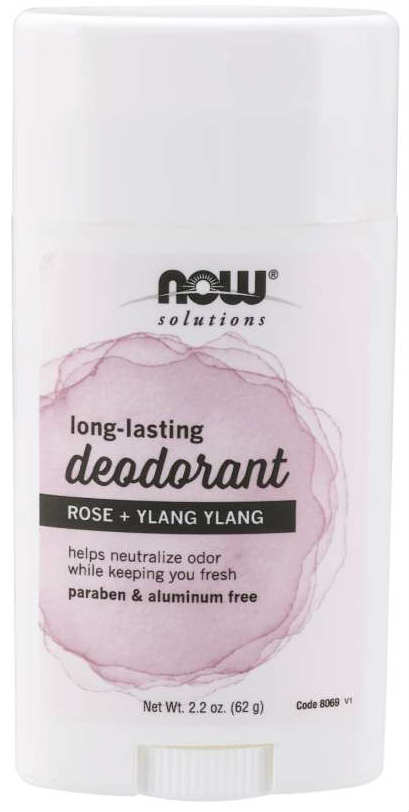 NOW: Long-Lasting Deodorant Stick, Rose Plus Ylang Ylang 2.2 oz