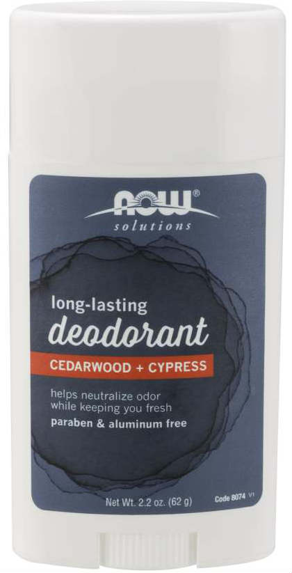 NOW: Long-Lasting Deodorant Stick, Cedarwood Plus Cypress 2.2 oz