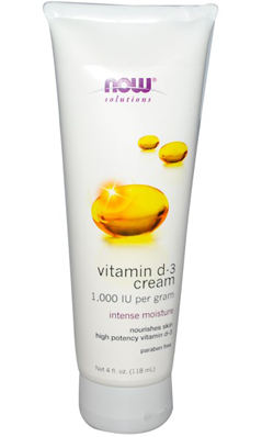 NOW: Vitamin D-3 Cream 1000 IU per gram 4 fl oz