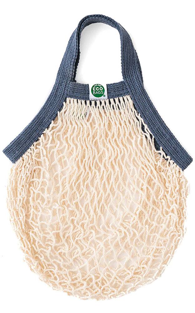 Mini String Bag Organic Cotton Tote Handle Natural