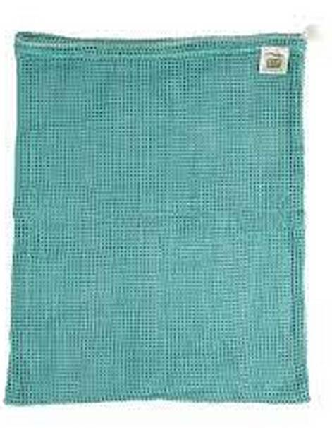 ECO-BAGS PRODUCTS: Organic Net Drawstring Produce Bag Large Washed Blue 1 BAG