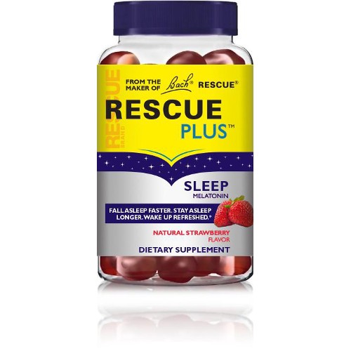 BACH FLOWER ESSENCES: Rescue Plus Sleep 2.5mg Natural Strawberry Gummy 60 gummy