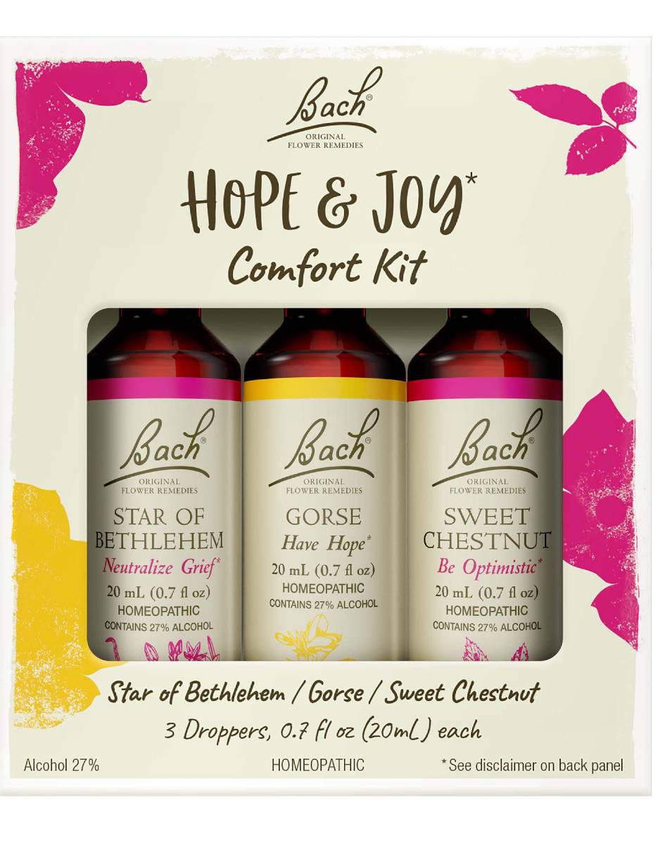BACH FLOWER ESSENCES: Hope & Joy Comfort Kit 3 PC