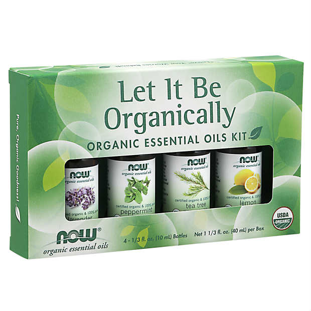 Let It be Organically (Organic Essential Oil Kit) 1 Kit (4 x 10ml ) from NOW