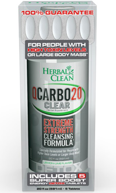 HERBAL CLEAN DETOX: Q Carbo Clear Lemon Lime 20 oz