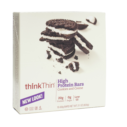 THINK PRODUCTS: THINK THIN BAR COOKIE And CREAM 10 10